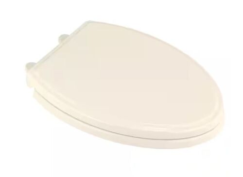American Standard Traditional Elongated Slow Close EverClean Toilet Seat in Linen - Lot 899JF