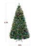 BCP Premium Artificial Pre-Lit Pine Christmas Tree, 6.5' - Thumbnail 2