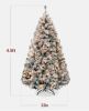 BCP Pre-Lit Snow Flocked Artificial Pine Christmas Tree 4.5' - Thumbnail 2