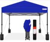 One-Person Setup Instant Pop Up Canopy w/ Case, - 8x8ft - Thumbnail 2