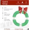 BCP Pre-Lit Outdoor Christmas Wreath, 36in, Red & Green - Thumbnail 3