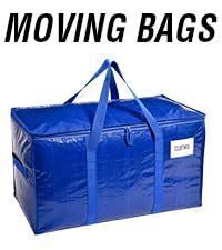 8 Pack Heavy Duty Extra Large Blue Moving Bags, Durable Bag with Strong Handles and Zipper, Moving Boxes Alternative for College Packing, Holiday Décor, Space Saving Storage - Lot 7565