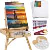 Portable Wooden French Easel w/ 32pc Beginners Kit - Thumbnail 1