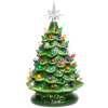 Pre-Lit Ceramic Tabletop Christmas Tree with Lights- 15in - Thumbnail 1