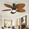 52" Palm Leaf Tropical Style Ceiling Fan LED Light - Thumbnail 1