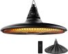 Hanging Heater, 1500W Outdoor Electric Patio Ceiling Heater with Remote Control, Infrared for Courtyard, Garage, Patio, Overheat & Tip-Over Protection, Waterproof - Thumbnail 1