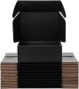 Small Shipping Boxes 12x9x4 Inches – Black Corrugated Cardboard Boxes (20-Pack) for Mailing, Packing, Small Business & Gift Packaging - Recyclable & Sturdy - Thumbnail 1