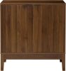 2-Door Modern Storage Cabinet, Buffet, Sideboard, Media Cabinet, Cupboard, Entryway Accent Table, Bookcase w/Reeded Panels and Adjustable Shelves - Thumbnail 1