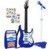 Kids Electric Guitar Toy Play Set w/ 6 Songs, Microphone, Amp - Thumbnail 1