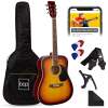 41in Acoustic Guitar Starter Kit w/ Digital Tuner, Padded Case, Picks, Strap - Thumbnail 1