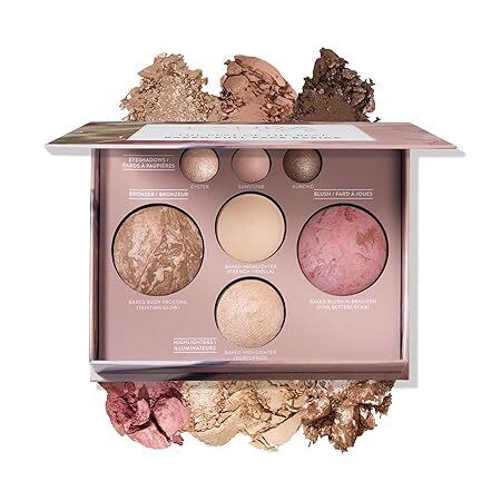 LAURA GELLER NEW YORK The Best of the Best Baked Palette - Full Size - Includes Bronzer, Blush, 2 Highlighters and 3 Eyeshadows - Travel-Friendly - Lot 7797