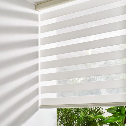 Zebra Blinds for Windows, Cordless Roller Shades for Windows Room Darkening Roller Blinds - Lot 7808