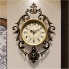Vintage Wall Clocks Living Room,Decorative Antique Large Wall Clocks,21" x 15" Digital Retro Silent Wall Clock Battery Operated for Bedroom Kitchen Entryway Office Decor - Thumbnail 1