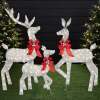 3-Piece Lighted Christmas Deer Set Outdoor Decor with 175 LED Lights - Thumbnail 1