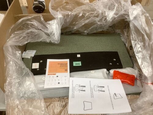 Modern Accent Chair with Green Micro-Checkered Pattern - Lot 7890