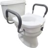 E-Z Lock Raised Toilet Seat With Handles, 5" Toilet Seat Riser with Arms, Handicap Raised Toilet Seat For Seniors and Elevated Toilet Seat - Thumbnail 1