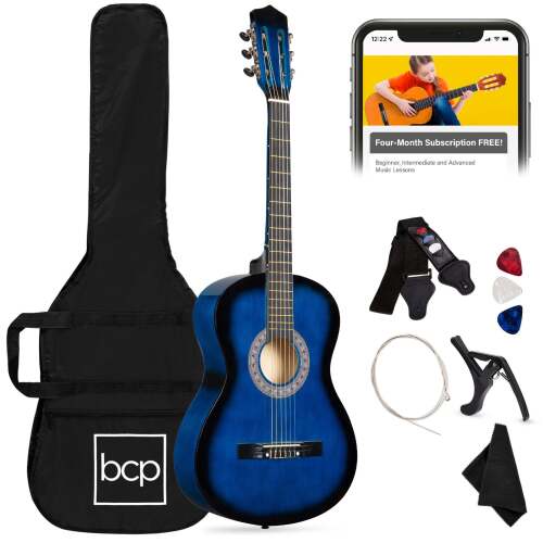 Beginner Acoustic Guitar Set w/ Case, Strap, Extra Strings - 38in - Lot 7899