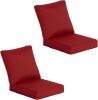 Outdoor Deep Seat Patio Cushions Set of 2, Deep Seat Bottom Resilient Foam Filling Water-Resistant Stain-Resistant UV Resistant Weather Resistant with YKK Zippers,Chill - Thumbnail 1