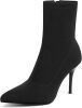 Women's Sexy Pointy Toe Stiletto Heels Ankle Boots Printed Stretchy Sock Booties - Thumbnail 1