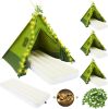 4 Sets Camp Teepee Tent Set Camping Party Tents Decorations Vbs Sunday School Backdrop Photography with Mattress Lights and Fake Vines for Camping Sleepovers Slumber Birthday Party Supplies - Thumbnail 1