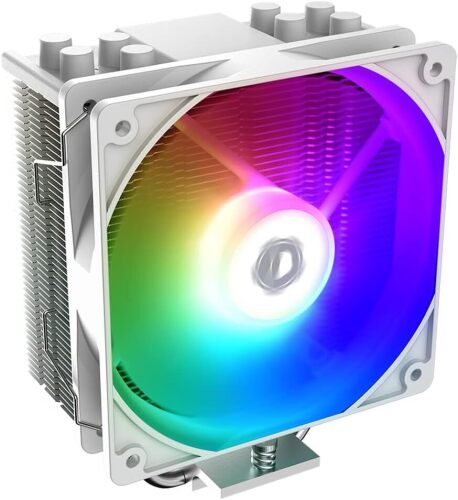ARGB White CPU Cooler 4 Heatpipes CPU Air Cooler ARGB Light Sync with Motherboard(5V 3-PIN Connector) CPU Fan for Intel/AMD, LGA 1700 Compatible for Desktop - Lot 7922