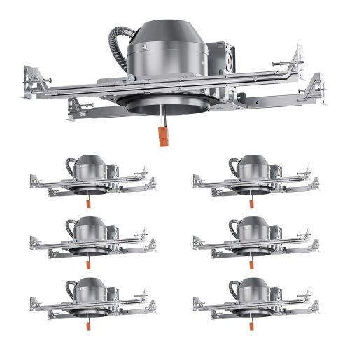 6 Pack 4 Inch Recessed Lighting Housing,Can Light Housing,New Construction Recessed Lighting,IC Rated & Air Tight,TP24 Connector,ETL Listed - Lot 7927