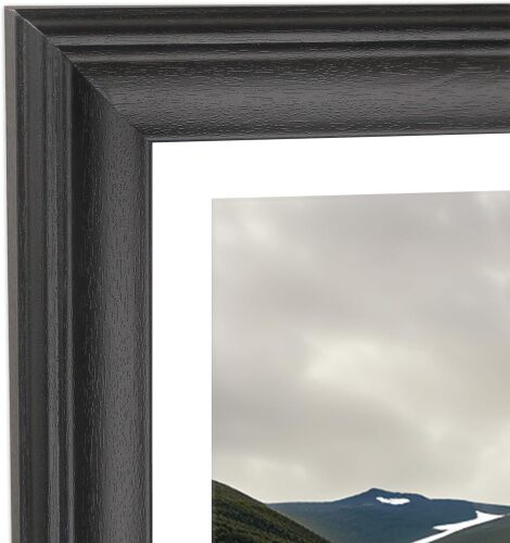 22x34 Picture Frame Solid Wood Black, Display 20"x32" (With mat) or 22"x34" (Without mat) Photos, Poster, Painting, Puzzles - Lot 7930