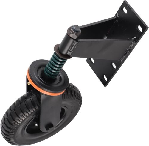 Gate Support Wheel, Heavy Duty Fence Gate Wheel with Black Powder Coated 8 Inch Diameter for Patio - Lot 7947