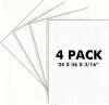 4 Pack Plastic Corrugated Whiteboard - Thumbnail 1