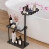 3 Layer Bamboo Bath Caddy Bath Tub Table Bath Tray Side Table Tub Caddy Tub Shelf Board - Thumbnail 1