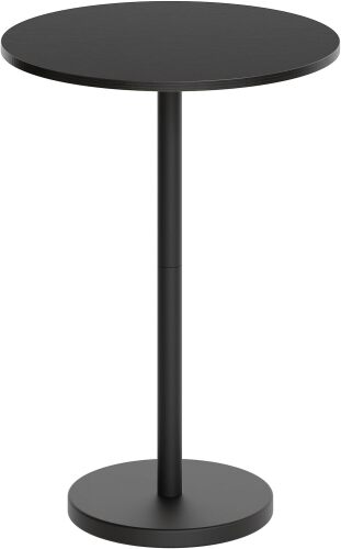 Bar Table, Round Bar Table, Counter Height Table, Pub Cocktail Table, Metal Frame, for Bistro, Dining Room, Living Room, Terrace - Lot 7973