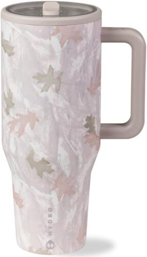 32 oz Water Bottle with Handle & Flip Straw - Fits in Cup Holder, Leak Resistant Tumbler-Reusable Insulated Stainless Steel & Rubber Base - Gifts for Women & Men - Lot 10101