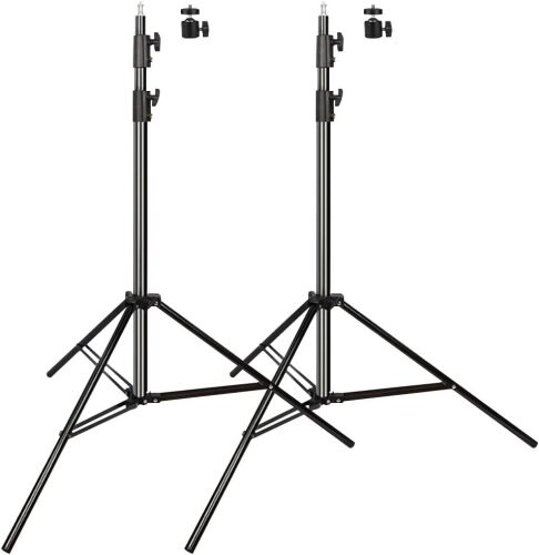 Heavy Duty Aluminum Alloy Photography Video Tripod Light Stands, Tripod Stands for Softboxes, Umbrellas, Reflectors, Lights - Pack of 2, 9.19 Feet/2.8M - Lot 10151