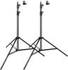Heavy Duty Aluminum Alloy Photography Video Tripod Light Stands, Tripod Stands for Softboxes, Umbrellas, Reflectors, Lights - Pack of 2, 9.19 Feet/2.8M - Thumbnail 1