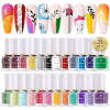 24 Colors Nail Stamping Polish Set - Thumbnail 1