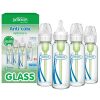 Dr. Brown's Anti-Colic Options+ Narrow Glass Baby Bottle with Level 1 Slow Flow Nipple, BPA-Free, 8 oz/250 mL, 0m+, 4-Pack - Thumbnail 1
