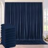 40ft×10ft Navy Blue Wrinkle Free Backdrop Curtains for Parties, 8 Panels 5×10ft Thick Silky Polyester Navy Photo Backdrop Drapes Curtains for Graduation Party Birthday Baby Shower Wedding Photography - Thumbnail 1