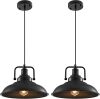 Black Pendant Light 12.5 inches 3 Packs, Farmhouse Pendant Light, Modern Pendant Lights, Kitchen Pendant Lights, Pendant Lights Kitchen Island for Dinning Room Entryway Barn - Thumbnail 1