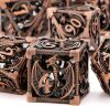 Hollow DND Dice Set D&D with Gifts Box, 7pcs Polyhedral Metal D and D Dice for Role Playing Game, Dungeon Dragon Dice D20 D12 D10 D8 D6 D4 - Thumbnail 1