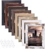 5x7 Picture Frames Set of 8, Rustic Picture Frames Multi Wood-Color, Vertical and Horizontal Formats for Wall Hanging and Tabletop Display, Perfect for Rustic Home & Office Decor - Thumbnail 1