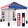 One-Person Setup Instant Pop Up Canopy w/ Side Wall, Carrying Case - 10x10ft - Thumbnail 1