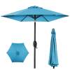 Outdoor Market Patio Umbrella w/ Push Button Tilt, Crank Lift - 7.5ft - Thumbnail 1