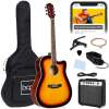 Beginner Acoustic Electric Cutaway Guitar Set w/ Gig Bag, Strap - 41in - Thumbnail 1