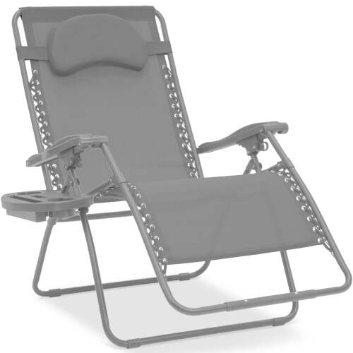 Oversized Reclining Zero Gravity Chair Lounger w/ Cup Holder, Pillow - Lot 8144