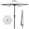 Outdoor Steel Market Patio Umbrella Decoration w/ Tilt, Crank Lift - 10ft - Thumbnail 1