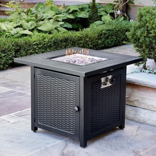 30" Gas Fire Pit Table with Slat Top  - Lot 67