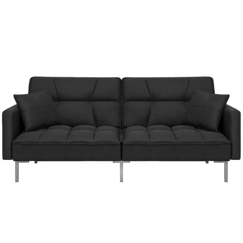 Tufted Split Back Sofa Bed with Pillows - Lot 69