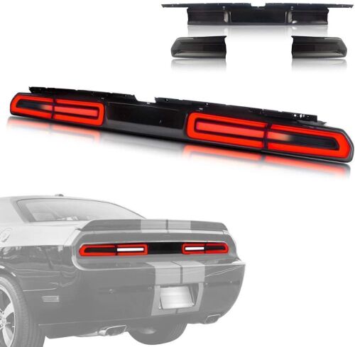 VLAND Full LED Tail Lights with Red Sequential Turn Signal Assembly Kit for Dodge Challenger Coupe 3rd Gen 2008-2014 - Lot 72