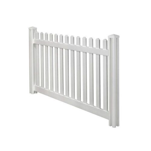 Traditional 4ft x 7ft Classic Picket Fence Panel with Post & Cap - Lot 116