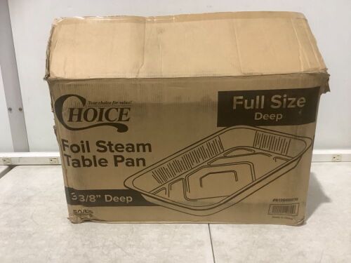 Full Size Deep Foil Steam Table Pans, 50 pcs  - Lot 350